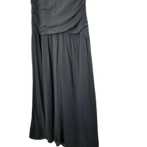 VELVET Flowy silk blend Midi Dress ruched sides Gray Size Medium EUC - Picture 6 of 13